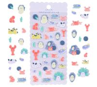 Cute Kawaii Lobster Creature Stickers,Soft Flocked Felt 3D Stickers for Kids & Adults,Scrapbooking Decor