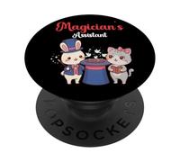 Cute Kawaii Magician's Assistant Rabbit Magic Trick Lovers PopSockets Adhesive PopGrip