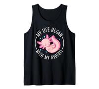 Cute Kawaii My Life Began with My Axolotl Tank Top