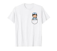 Cute Kawaii Nurse Pocket Cartoon Medical Healthcare T-Shirt