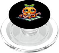 Cute Kawaii Orange Playing Ukulele Citrus Music Picnic PopSockets PopGrip for MagSafe