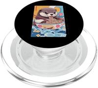 Cute Kawaii Otter Eating Ramen Japanese Anime Noodle Lover PopSockets PopGrip for MagSafe