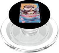 Cute Kawaii Otter Eating Ramen Japanese Anime Noodle Lover PopSockets PopGrip for MagSafe