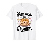 Cute Kawaii Pancakes and Pajamas Sleepover Breakfast Lover T-Shirt