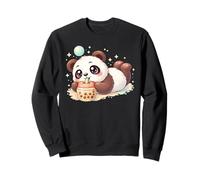 Cute Kawaii Panda Drinking Boba Bubble Tea Aesthetic Sweatshirt