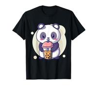 Cute Kawaii Panda Drinks Boba Bubble Tea Kawaii Aesthetic T-Shirt