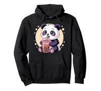 Cute Kawaii Panda Kawaii Anime Drinking Bubble Tea Girl Kids Pullover Hoodie