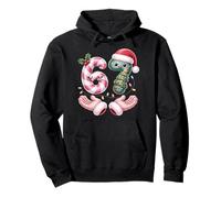 Cute Kawaii Pastel 67 Meme Candy Canes Santa Xmas SIX SEVEN Pullover Hoodie