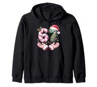Cute Kawaii Pastel 67 Meme Candy Canes Santa Xmas SIX SEVEN Zip Hoodie