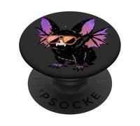 Cute Kawaii Pastel Goth Halloween Bat Tropical Flower Design PopSockets Adhesive PopGrip