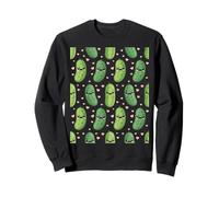 Cute Kawaii Pickle Pattern With Hearts Aesthetic Sweatshirt