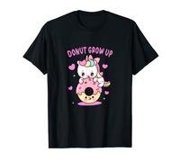 Cute Kawaii Pink Donut Unicorn Party Donut Grow Up T-Shirt