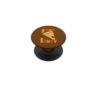Cute Kawaii Pizza Cartoon Foodie Design PopSockets Adhesive PopGrip