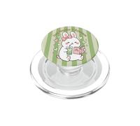 Cute Kawaii Rabbit Bookish Bunny Green Fun Tea Matcha PopSockets PopGrip for MagSafe
