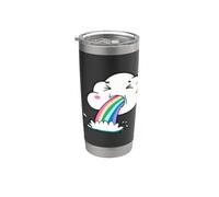 Cute Kawaii Rainbow Puking Cloud Design Stainless Steel Insulated Tumbler
