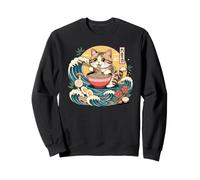 Cute Kawaii Ramen Cat Noodles Japanese Wave Sweatshirt
