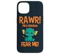 Cute Kawaii Rawr! I'm A Dragon Fear Me Dragon Lover Case for iPhone 13