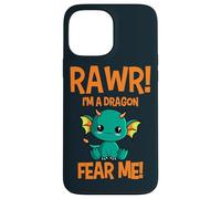 Cute Kawaii Rawr! I'm A Dragon Fear Me Dragon Lover Case for iPhone 13 Pro Max