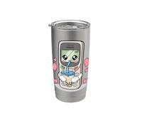Cute Kawaii Retro Phone Drinking Boba Tea Stainless Steel Insulated Tumbler