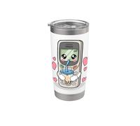 Cute Kawaii Retro Phone Drinking Boba Tea Stainless Steel Insulated Tumbler