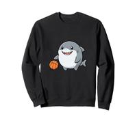 Cute Kawaii Shark Playing Basketball Cartoon Sweatshirt