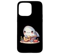 Cute Kawaii Shark Playing Guitar With Happy Crab Case for iPhone 15 Pro Max