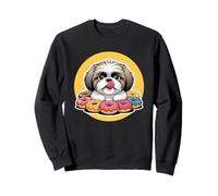 Cute Kawaii Shih Tzu Dog With Donuts Sweatshirt