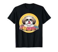 Cute Kawaii Shih Tzu Dog with Donuts T-Shirt