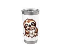 Cute Kawaii Sloth Coffee Funny Caffeine Lover Gift Idea Kids Stainless Steel Insulated Tumbler