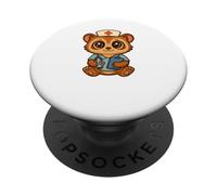 Cute Kawaii Slow Loris Nurse With Stethoscope Adorable Anime PopSockets Adhesive PopGrip
