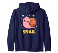 Cute Kawaii Snail Ocean Creature Kids Design Zip Hoodie