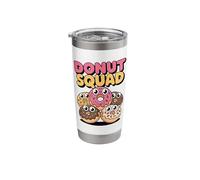 Cute Kawaii Sprinkle Crew Donut Squad Stainless Steel Insulated Tumbler