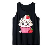 Cute Kawaii Strawberry Cupcake Dessert Lover Tank Top