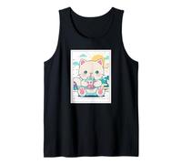 Cute Kawaii Strawberry Milk Cat Summer Vibes Tank Top