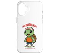 Cute Kawaii Turtle Slow Runners Club Run For Mental Health Case for iPhone 16