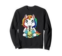 Cute Kawaii Unicorn Boba Bubble Tea Sweatshirt