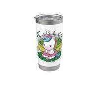Cute Kawaii Unicorn Loves Tea Stainless Steel Insulated Tumbler