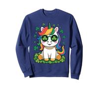 Cute Kawaii Unicorn St Patricks Day Lucky Lepricorn Rainbow Sweatshirt