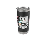 Cute Kawaii Vintage Turntable Drinking Boba Tea Stainless Steel Insulated Tumbler
