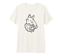 Cute Kawaii Y2K 90s Rabbit Strawberry Bunny Premium T-Shirt