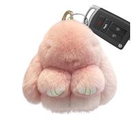 Cute Keychain Charm - Bunny Cartoon Keychain Charm, Stuffed Portable Bag Accessory, Cute Decor for School Bags Backpacks Lightweight Compact Ergonomic Multiuse Versatile Outdoor Indoor Easy to Use