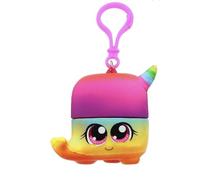 Cute Keychain Lip Balm Squeeze Balm Cotton Candy - Hydrating Lightweight YoYo Rainbow Whale Nourishing Lip Care - Portable Roll-On Lip Balm Long Lasting Moisturizing Balm with Built-in Keychain Clip