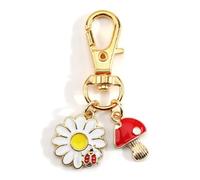 Cute Keychain, Mushroom and Small Flower Pendant, Suitable for Decorating Women's Bags, Give to Friends and Colleagues as a Gift Thank You, Birthday Gift