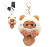 Cute Keychain Plush Cute Plush Key Chain Pendant Fluffy Cat Key Chains for Car Keys, Purses Backpack Accessories, Plush Cat Pendant, Key Chain for Women, Coffee colour, Siehe Beschreibung