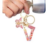 Cute Keychains for Car Keys Tassel Butterfly Bag Charm