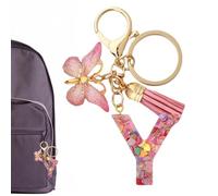 Cute Keychains for Car Keys Tassel Butterfly Bag Charm