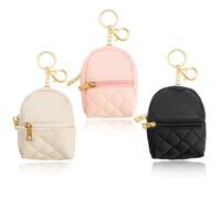 Cute Keychains For Women Mothers Day 3PCS Mini Backpack Keychain Pouch Lipstick Bag Keychain For Womens Backpack Accessories Mini Purse Travel Bag Keychains For Backpacks Cosmetic Bags For Purse,