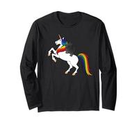 Cute Kid Girls Womens Rainbow Unicorn Scottish Terrier Lover Long Sleeve T-Shirt