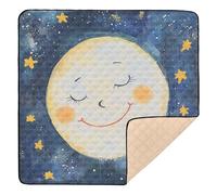 Cute Kids Non-Slip Mat Moon Star Large Gym Floor Activity Mat Comfortable Entertainment Mat for Kids Kids 50 x 50 Inch