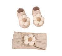 Cute Kids Socks - Flower Hairbands Girls Set, Portable Comfortable Accessories, Lightweight Elastic Cotton | Blend Vibrant Colors for Playful Matching Outfit Perfect for Photoshoot Baptism Birthday